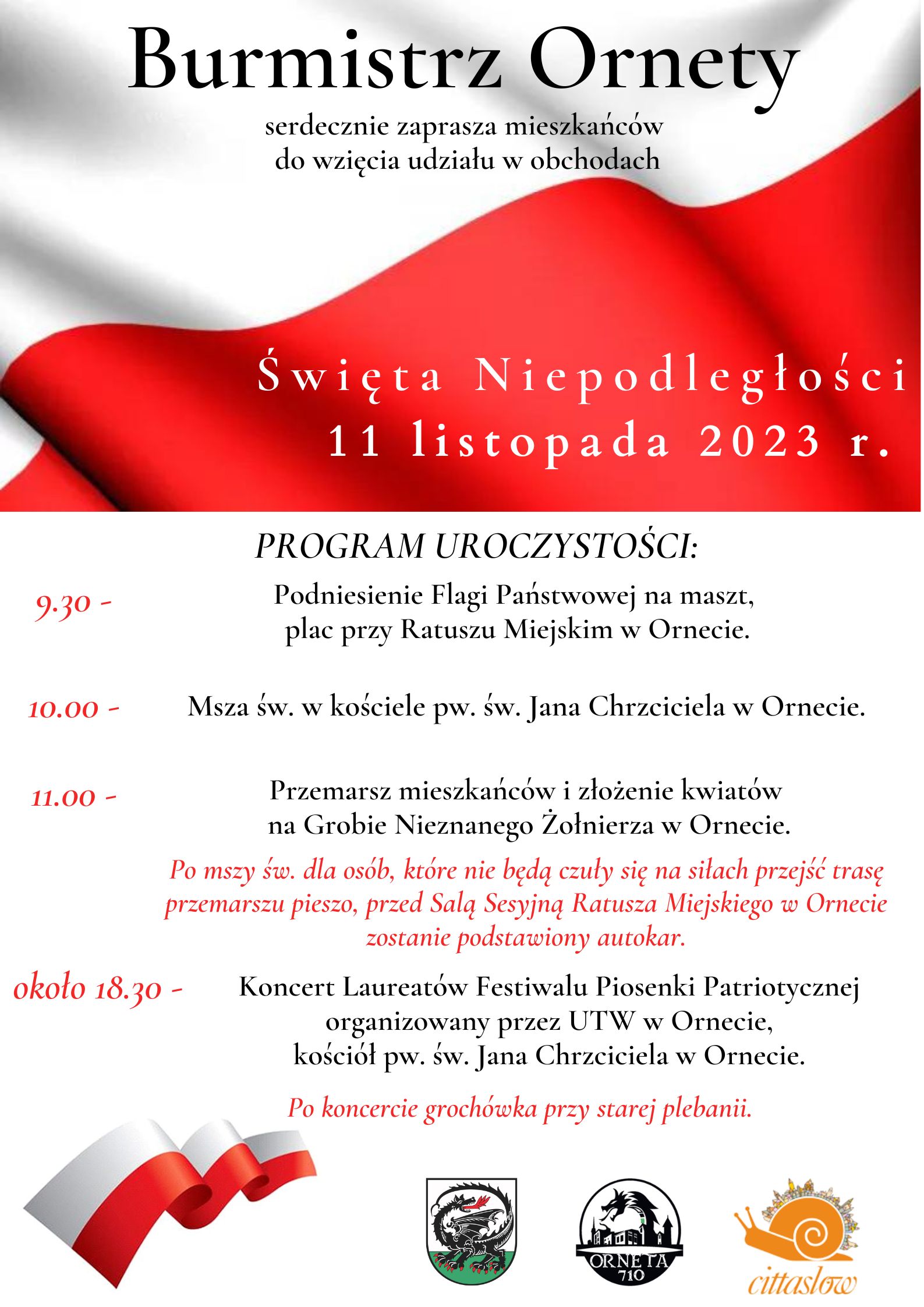 Święto Niepodległości w Ornecie