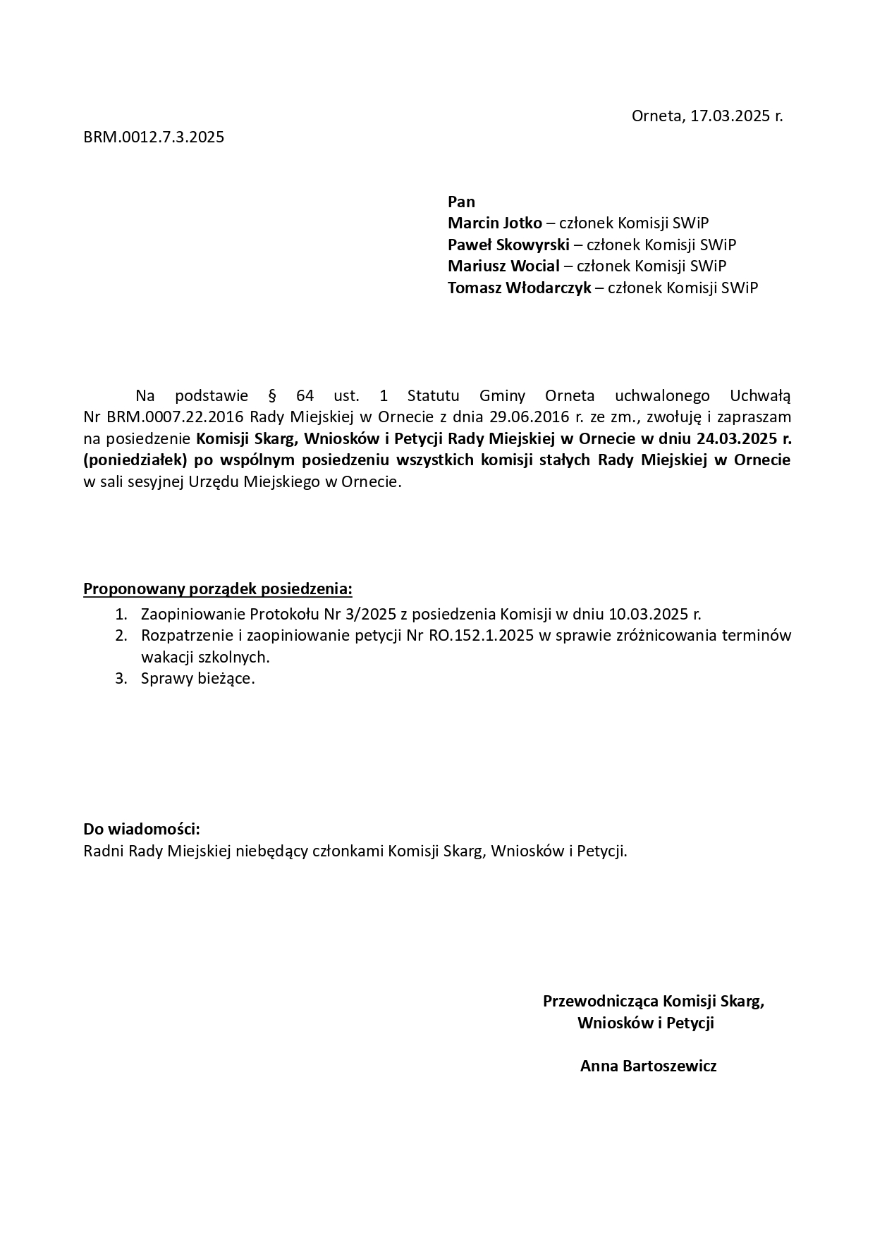 Komisja Skarg, Wniosków i Petycji