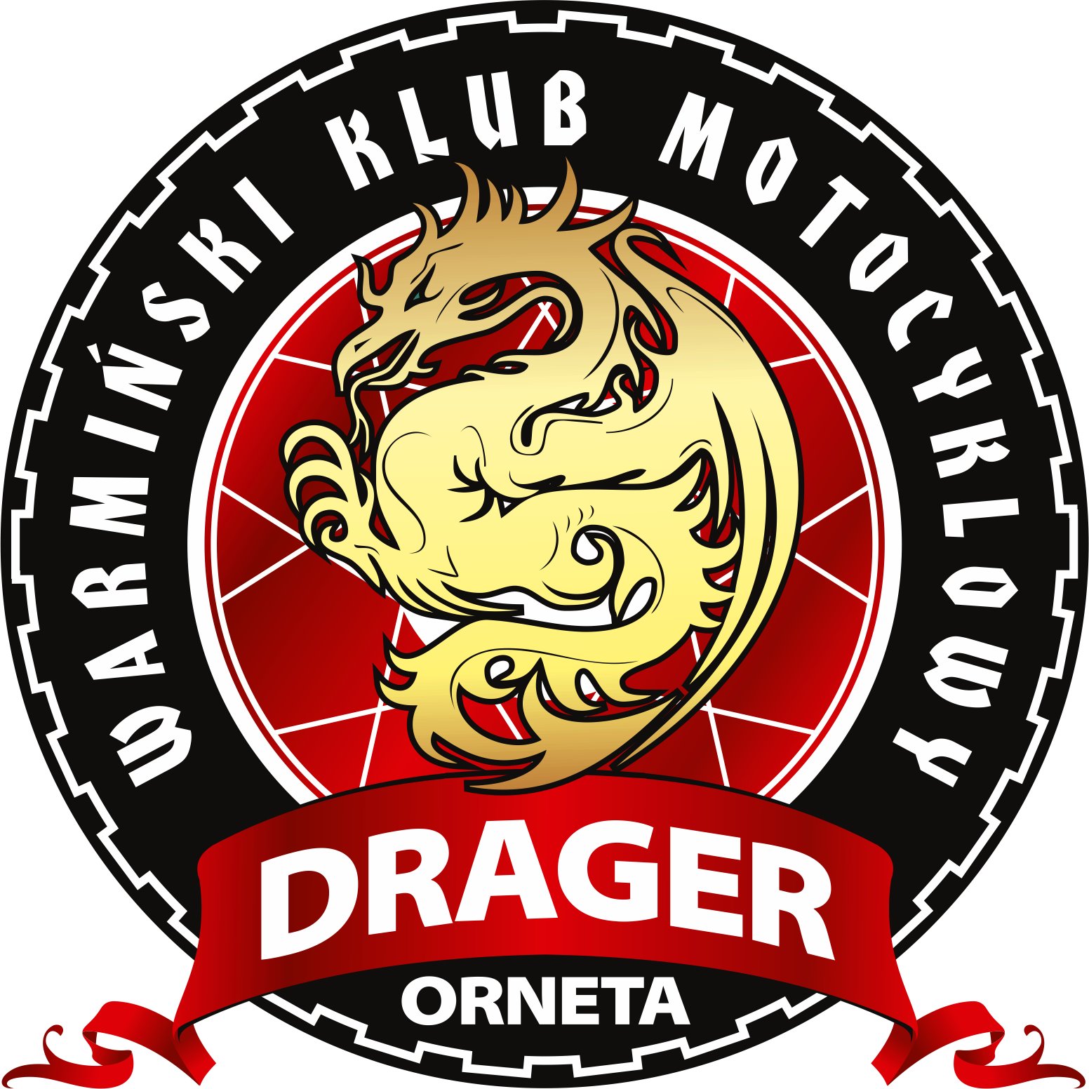 Logo Warmińskiego Klubu Motocyklowego Drager w Ornecie