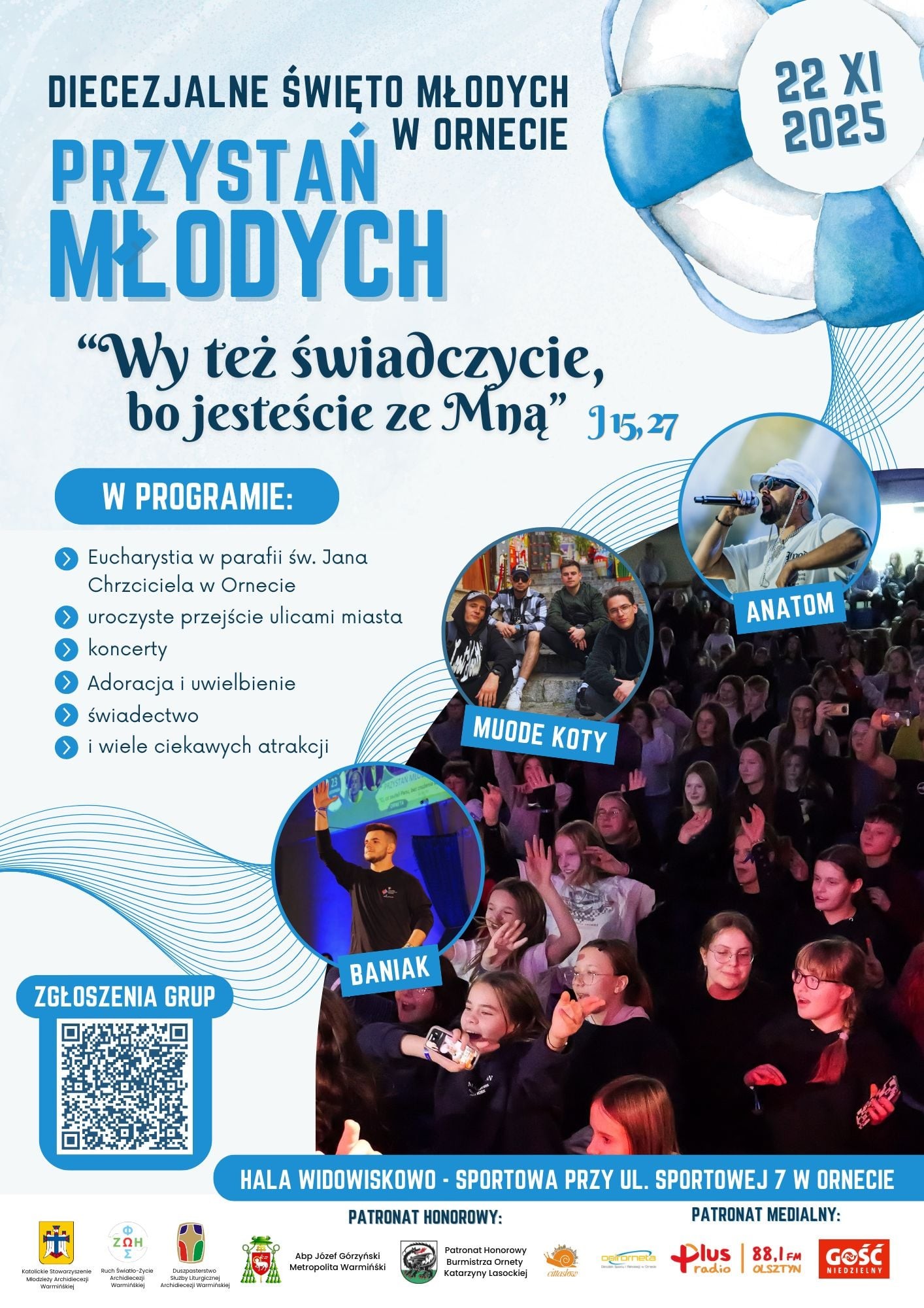 Plakat Przystań Młodych w Ornecie