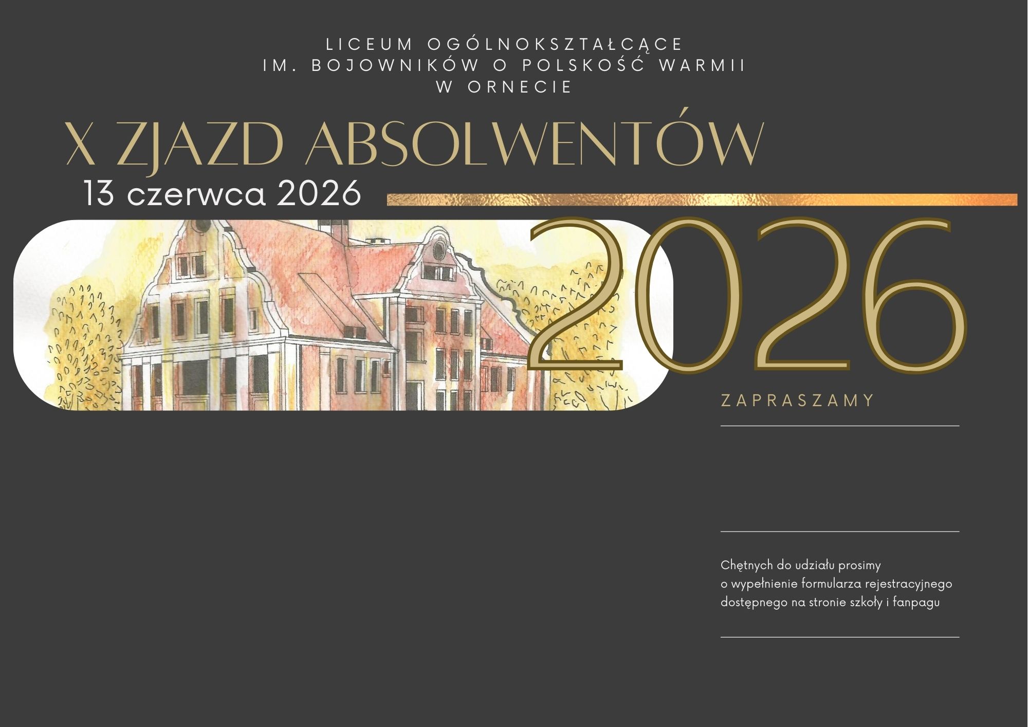 Plakat informacyjny - X Zjazd Absolwentów ZSO