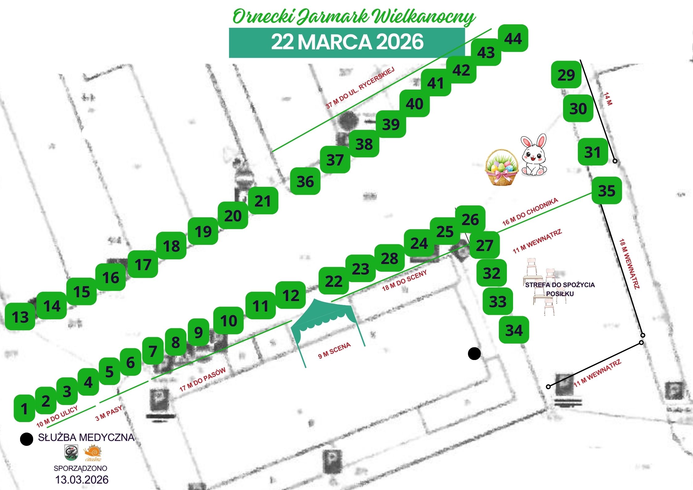 Mapa Ornecki Jarmark Wielkanocny