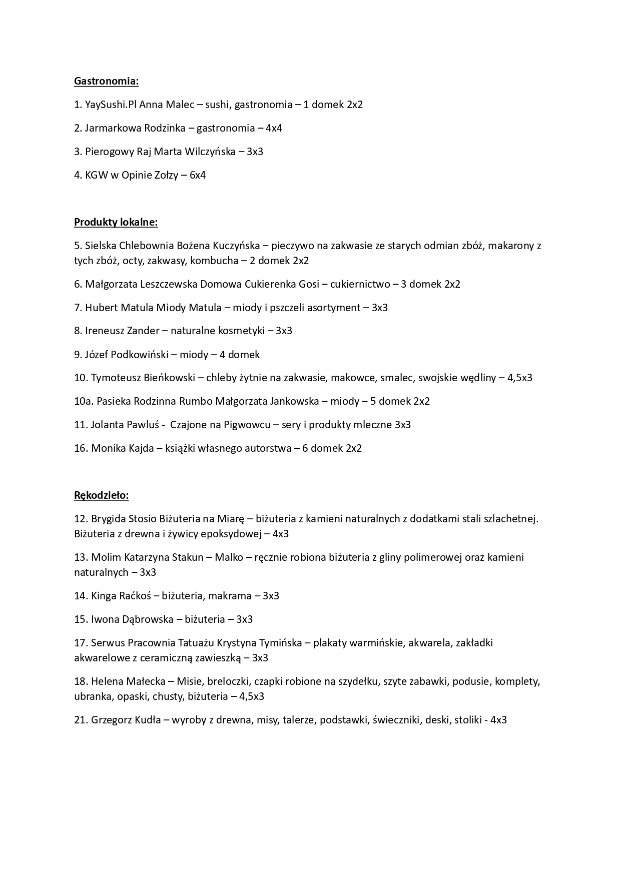 Lista - strona 1.