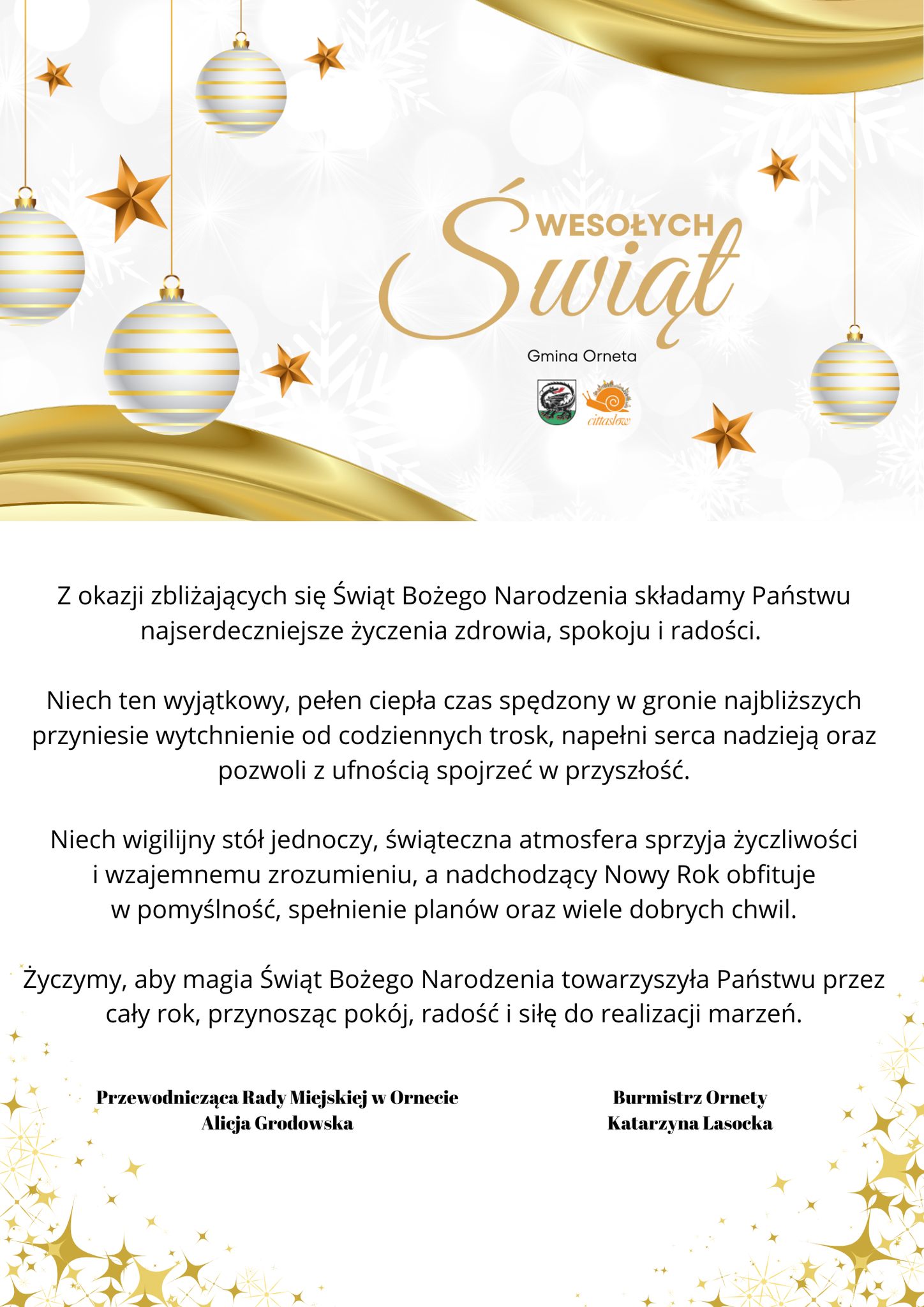 Kartka z życzeniami z okazji Świąt Bożego Narodzenia