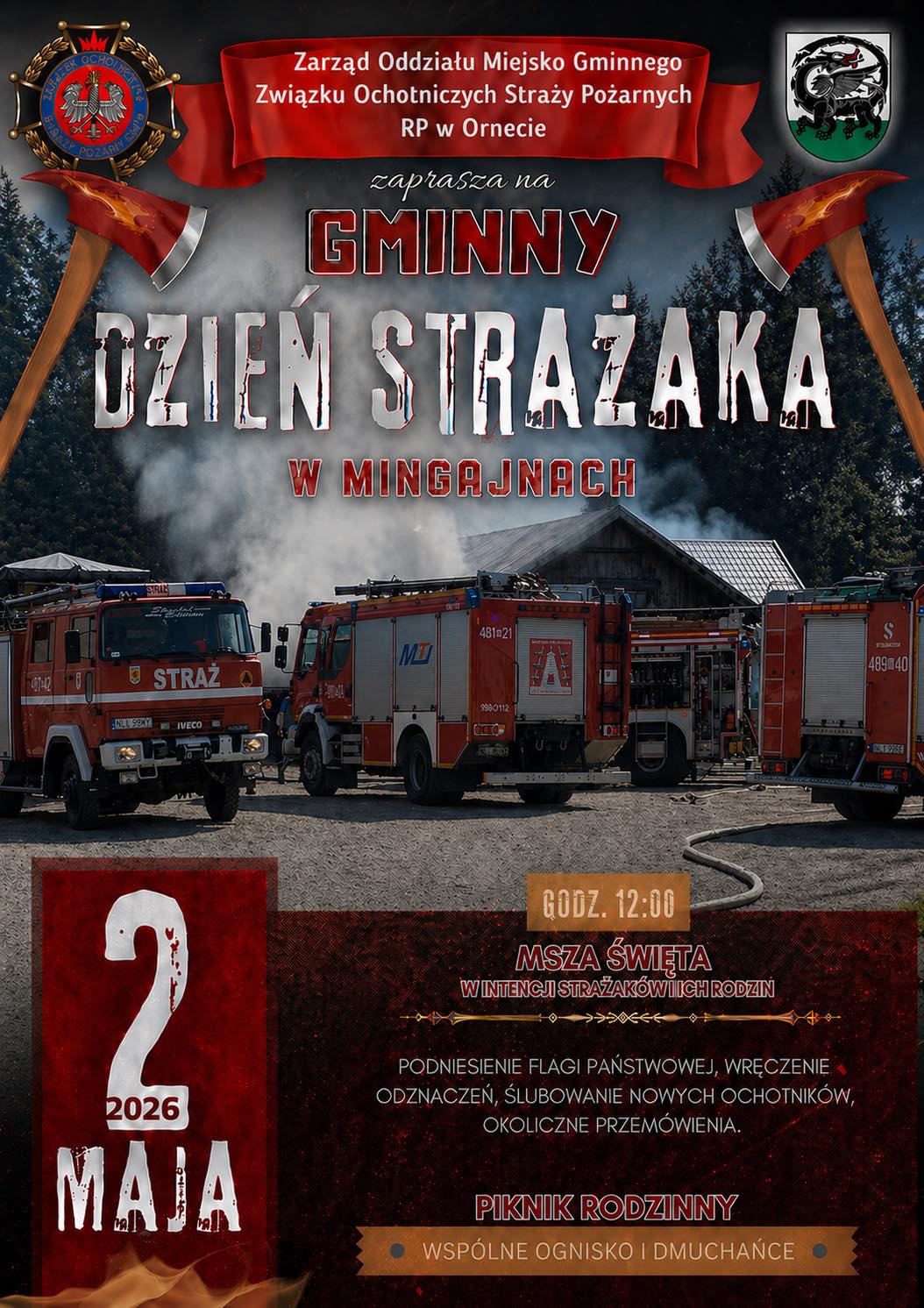 Plakat - gminny dzień strażaka