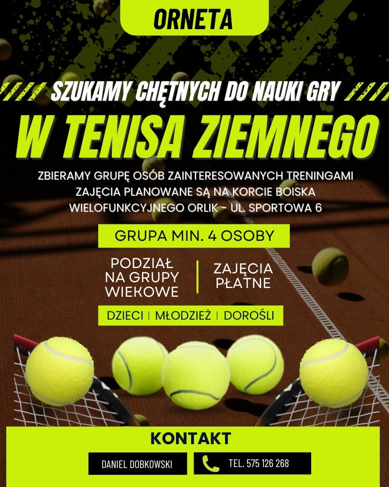 Plakat - nab&oacute;r tenis ziemny