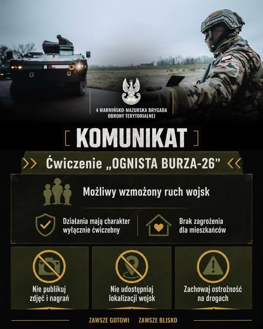 Plakat - Szkolenie wojskowe