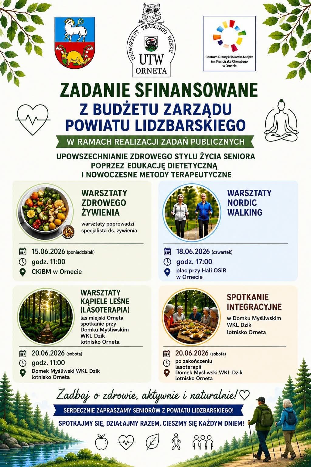 Plakat - warsztaty dla seniorów
