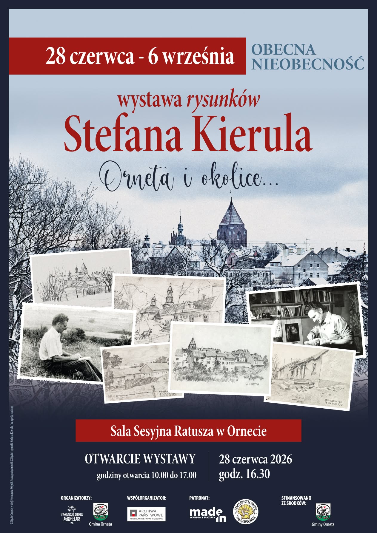 Plakat Wystawa rysunków - Stefana Kierula