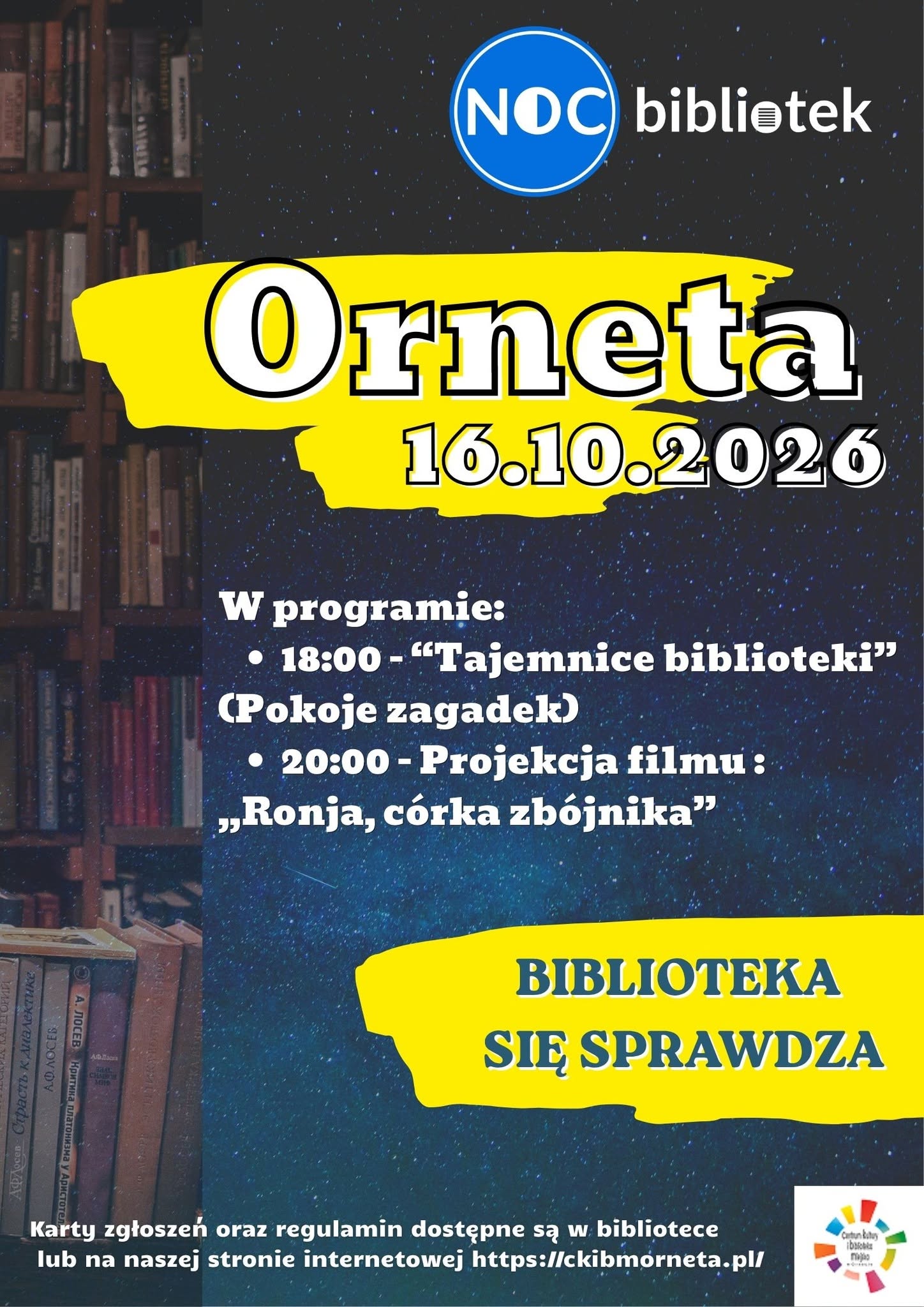 Plakat - Noc Bibliotek