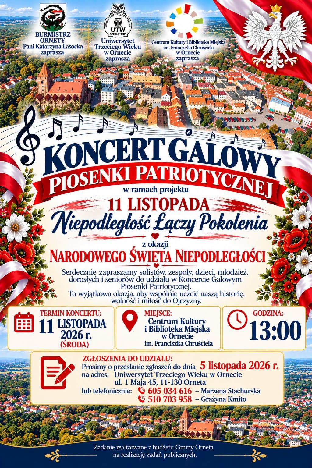 Plakat - Koncert Galowy Piosenki Patriotycznej