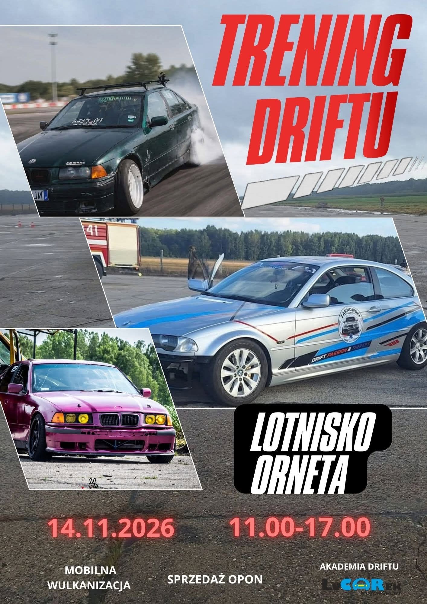 Trening driftu - plakat