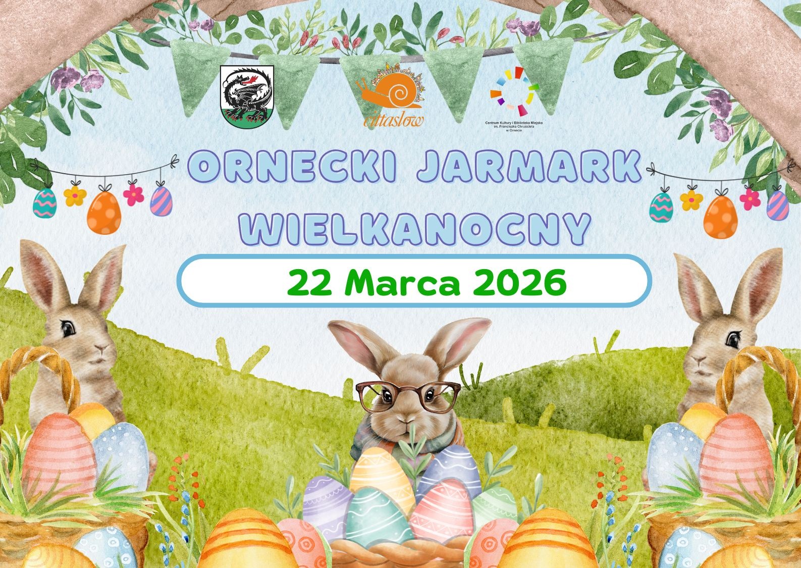 Plakat informacyjny - Ornecki Jarmark Wielkanocny