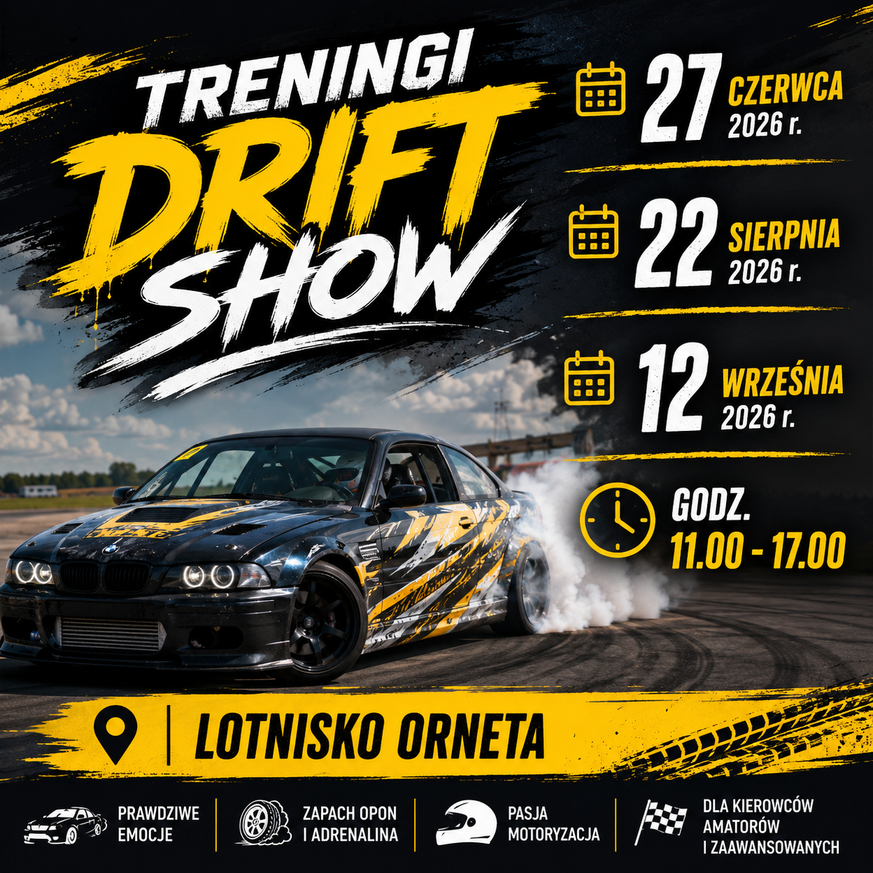 Treningi Drift Show w Ornecie - Grafika - harmonogram