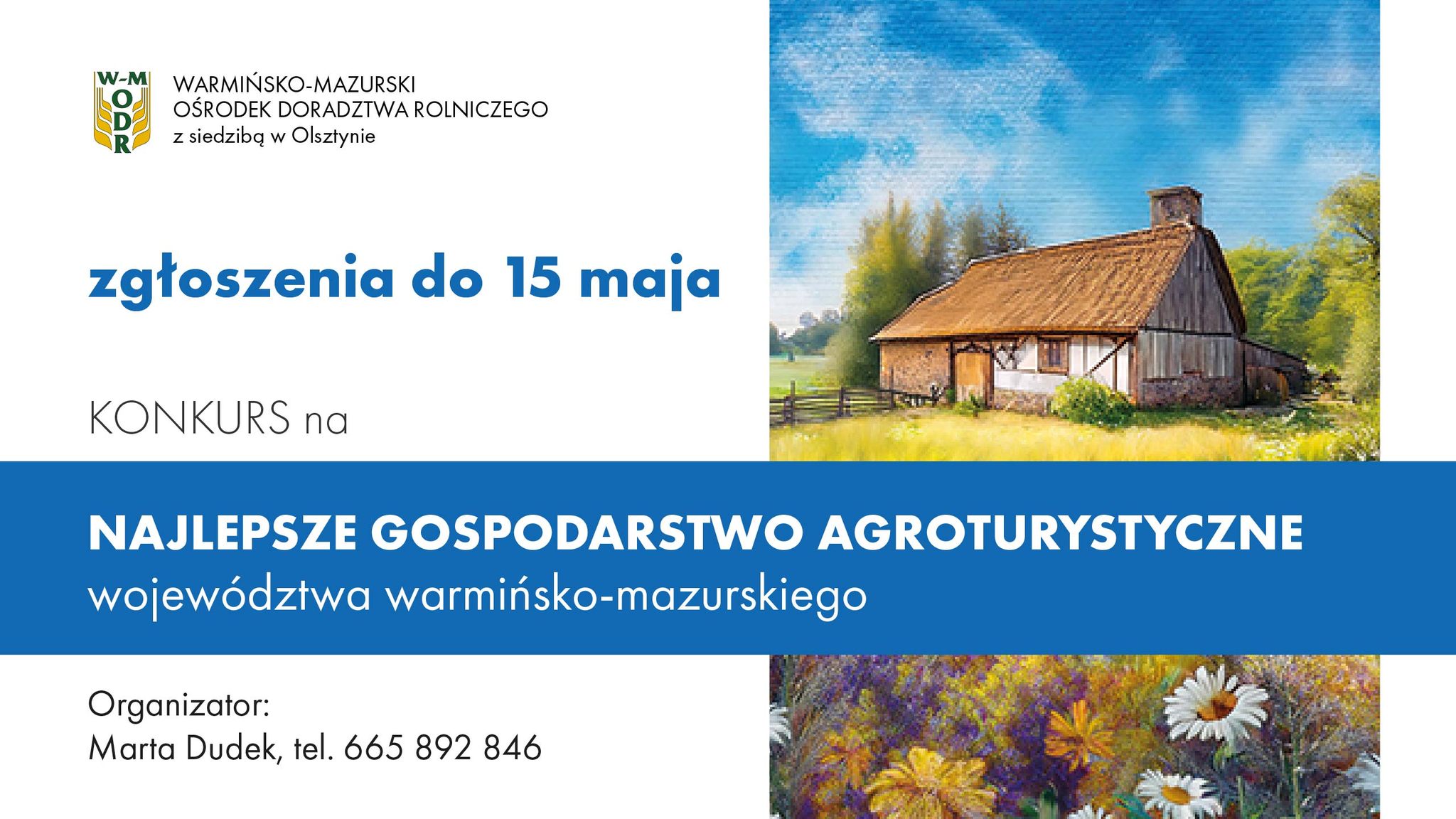 Plakat - Konkurs na Najlepsze gospodarstwo agroturystyczne wojew&oacute;dztwa