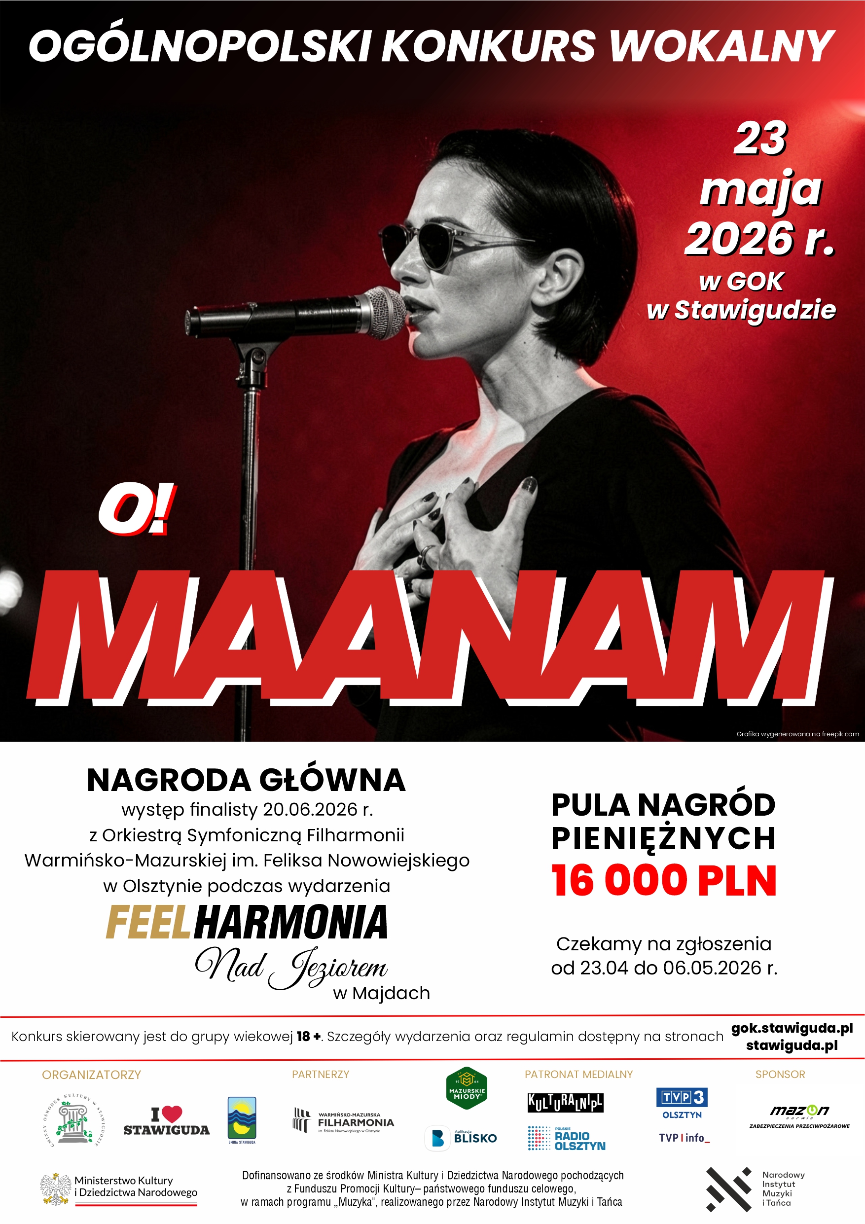 Konkurs wokalny plakat