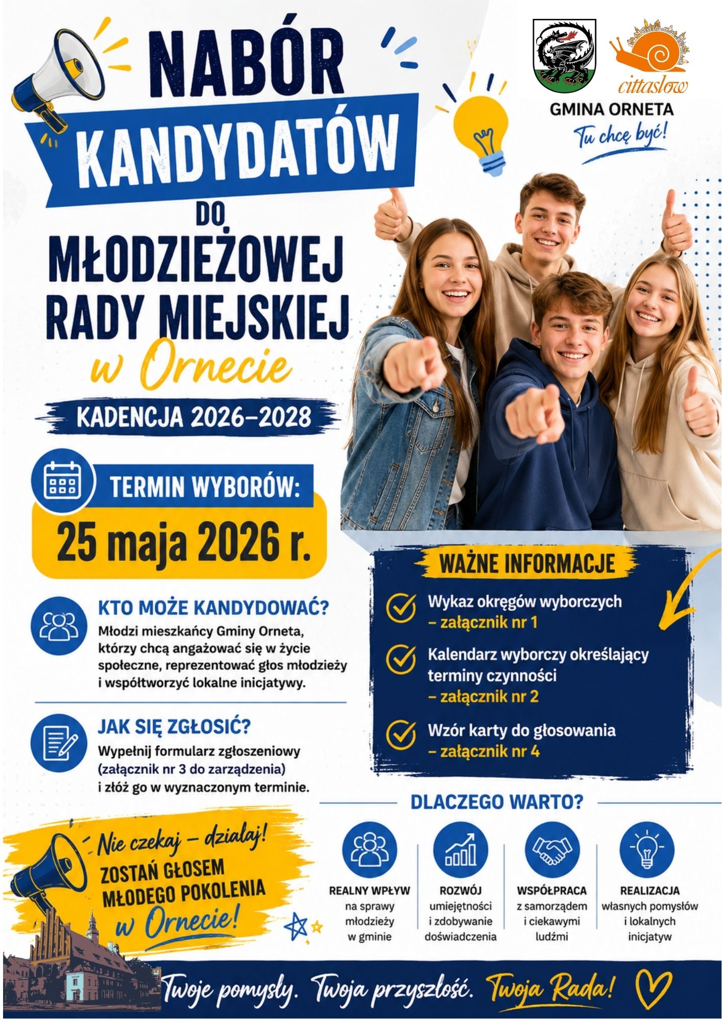 Plakat - Nab&oacute;r do Młodzieżowej Rady Miejskiej