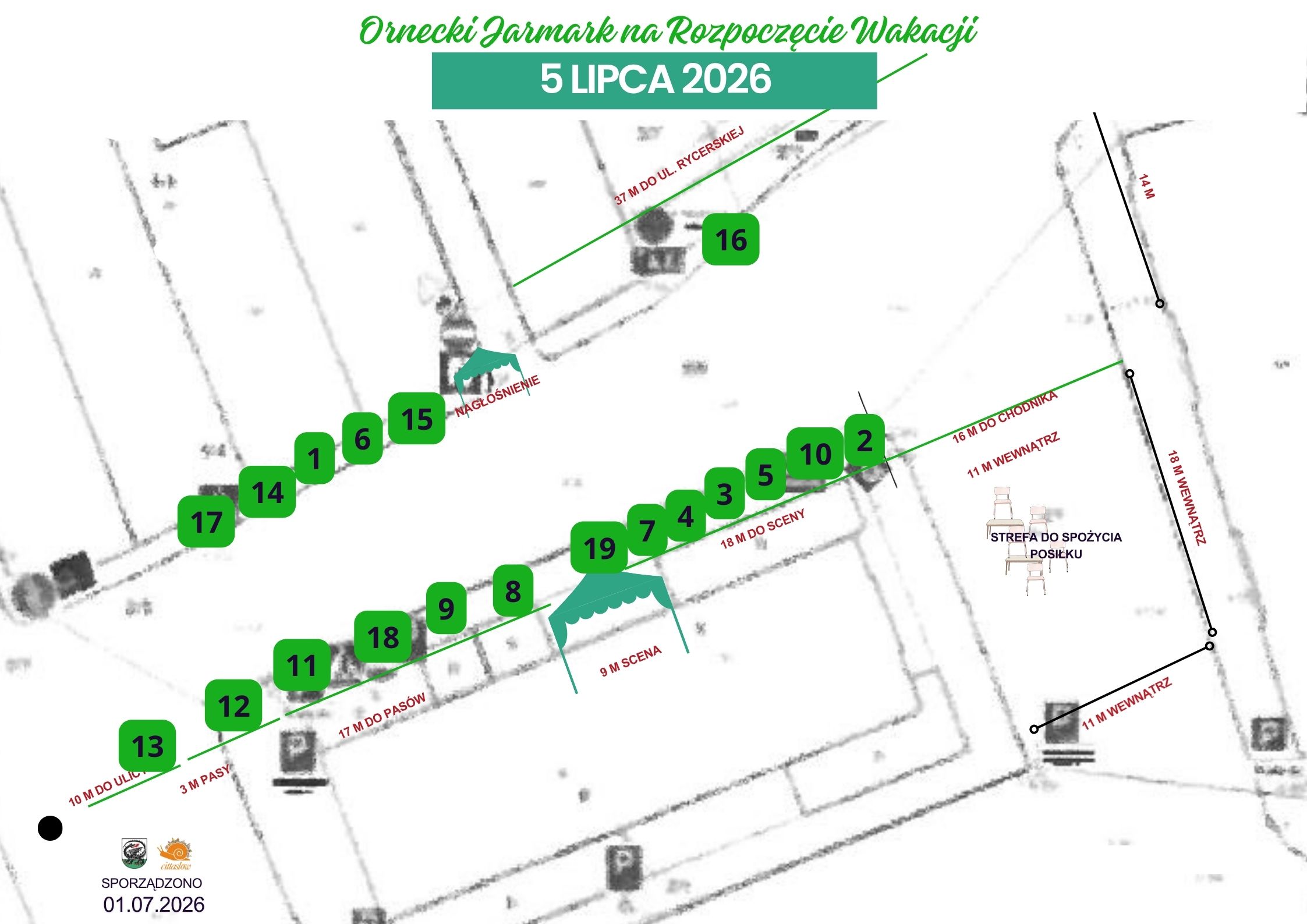 Mapa Jarmarku na Rozpoczęcie Wakacji 