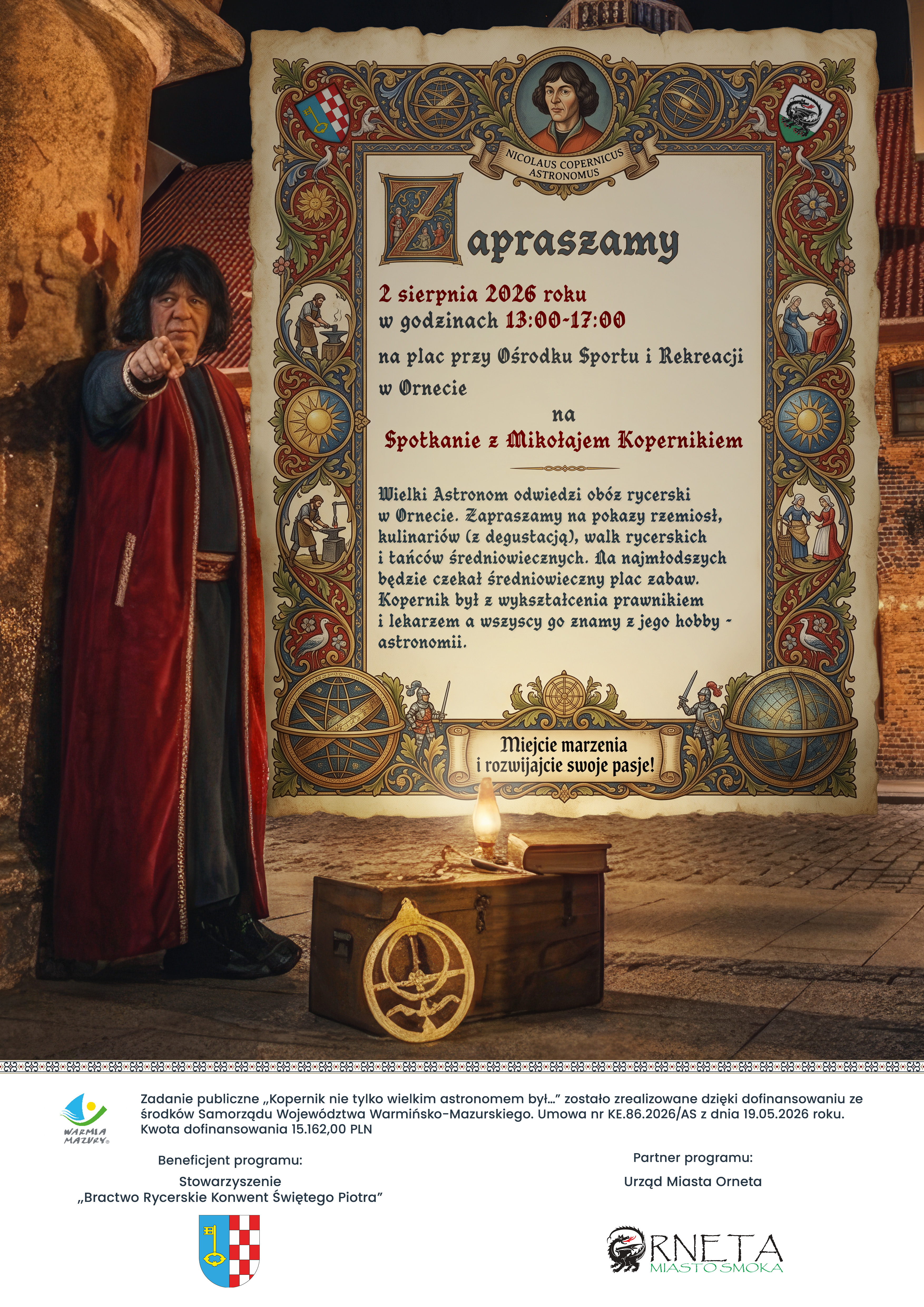 "Kopernik nie tylko wielkim astronomem był"  - Plakat