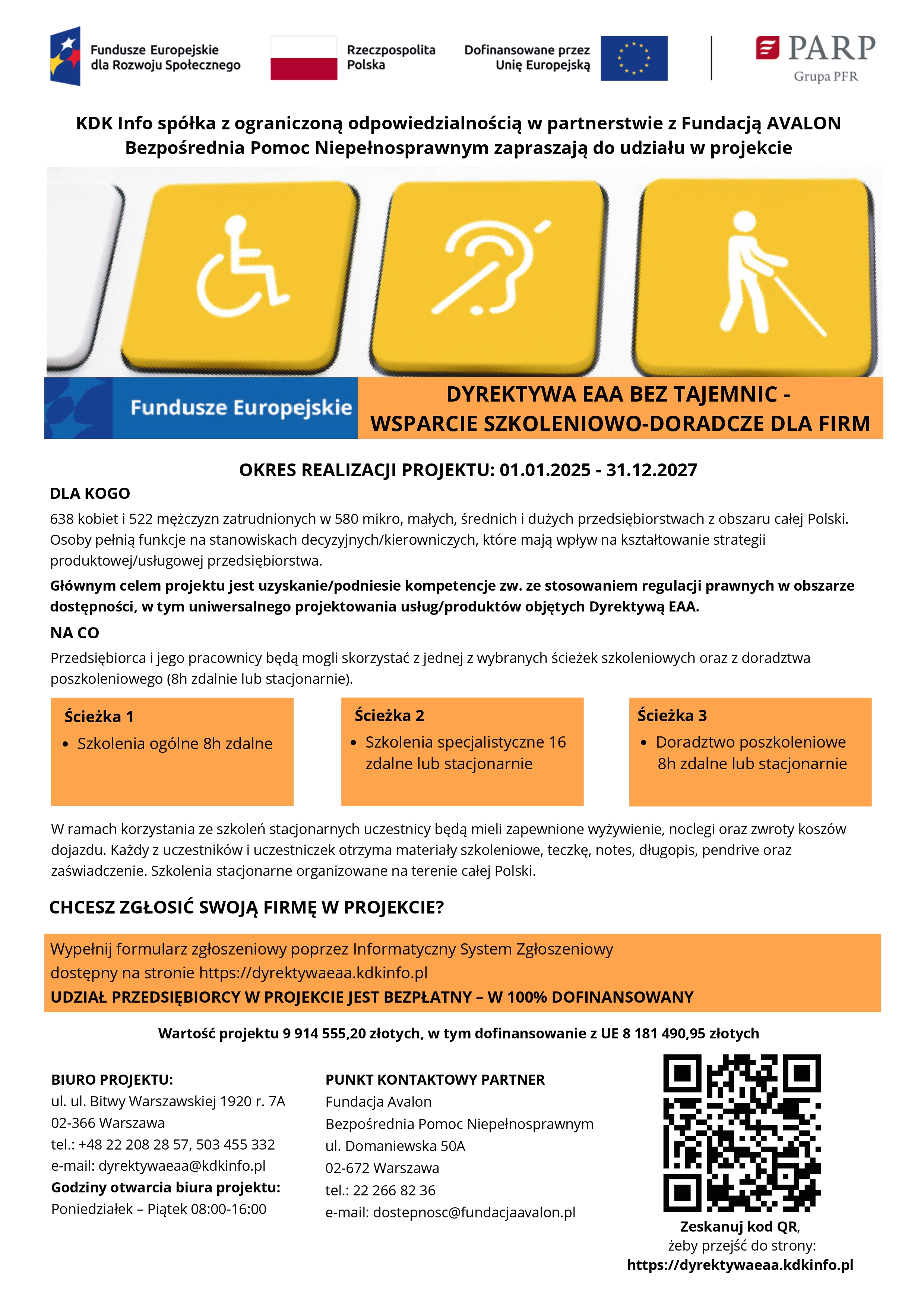 Plakat ogłoszenie dla przedsiębiorców