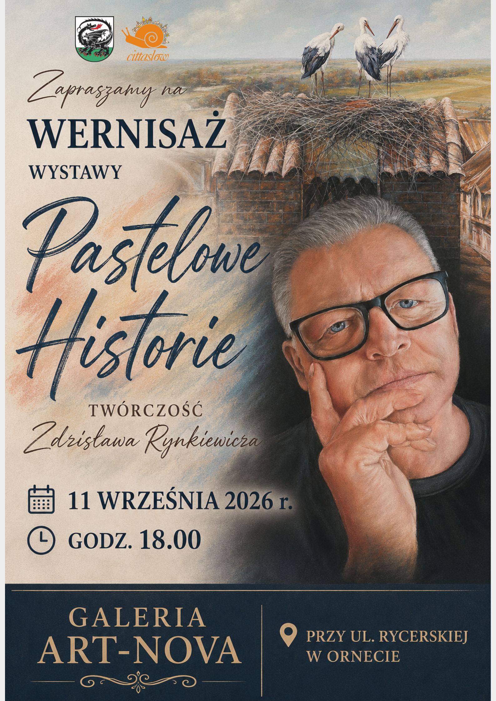Plakat - wernisaż wystawy twórczości Zdzisława Rynkiewicza
