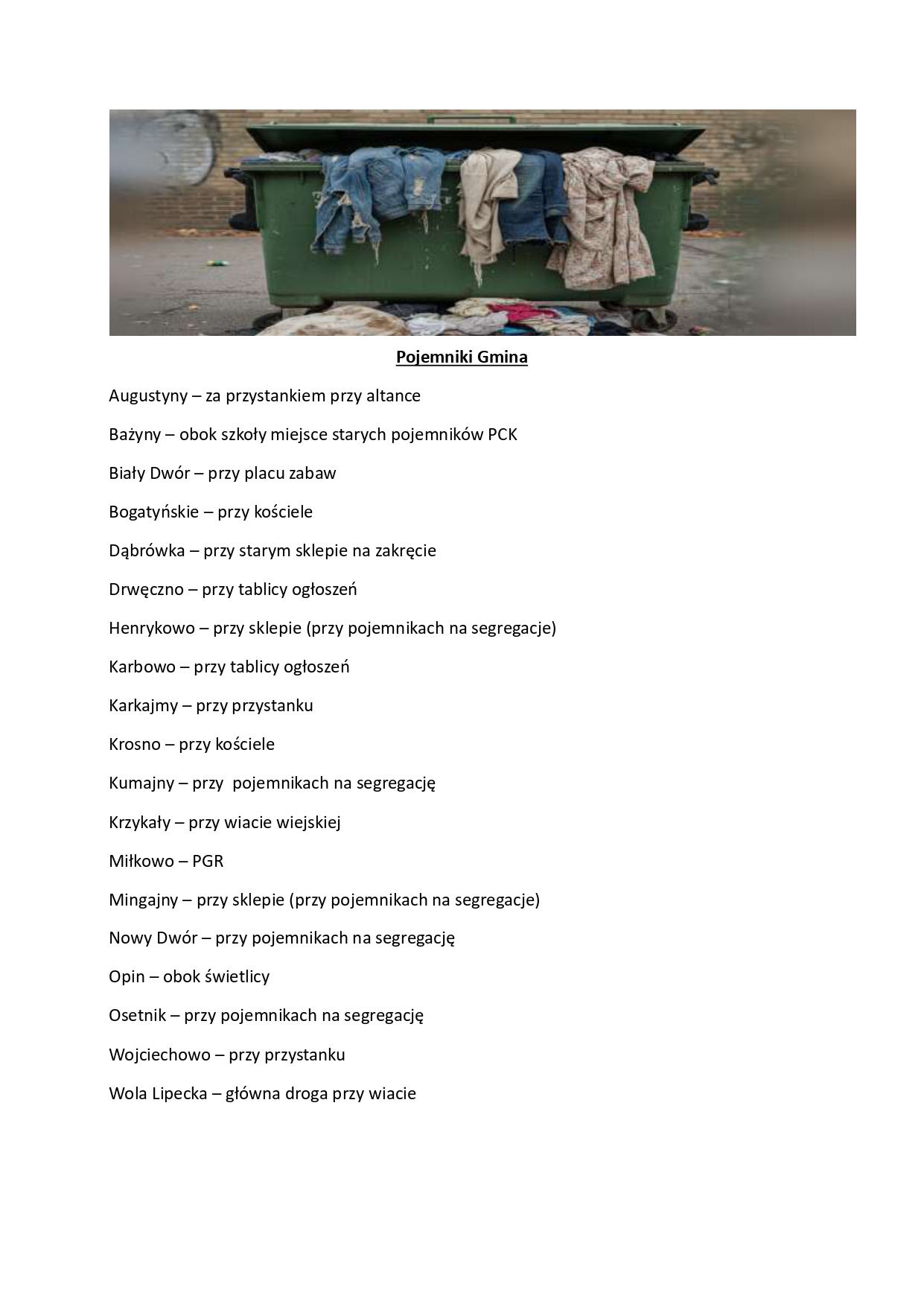 pojemnik gmina