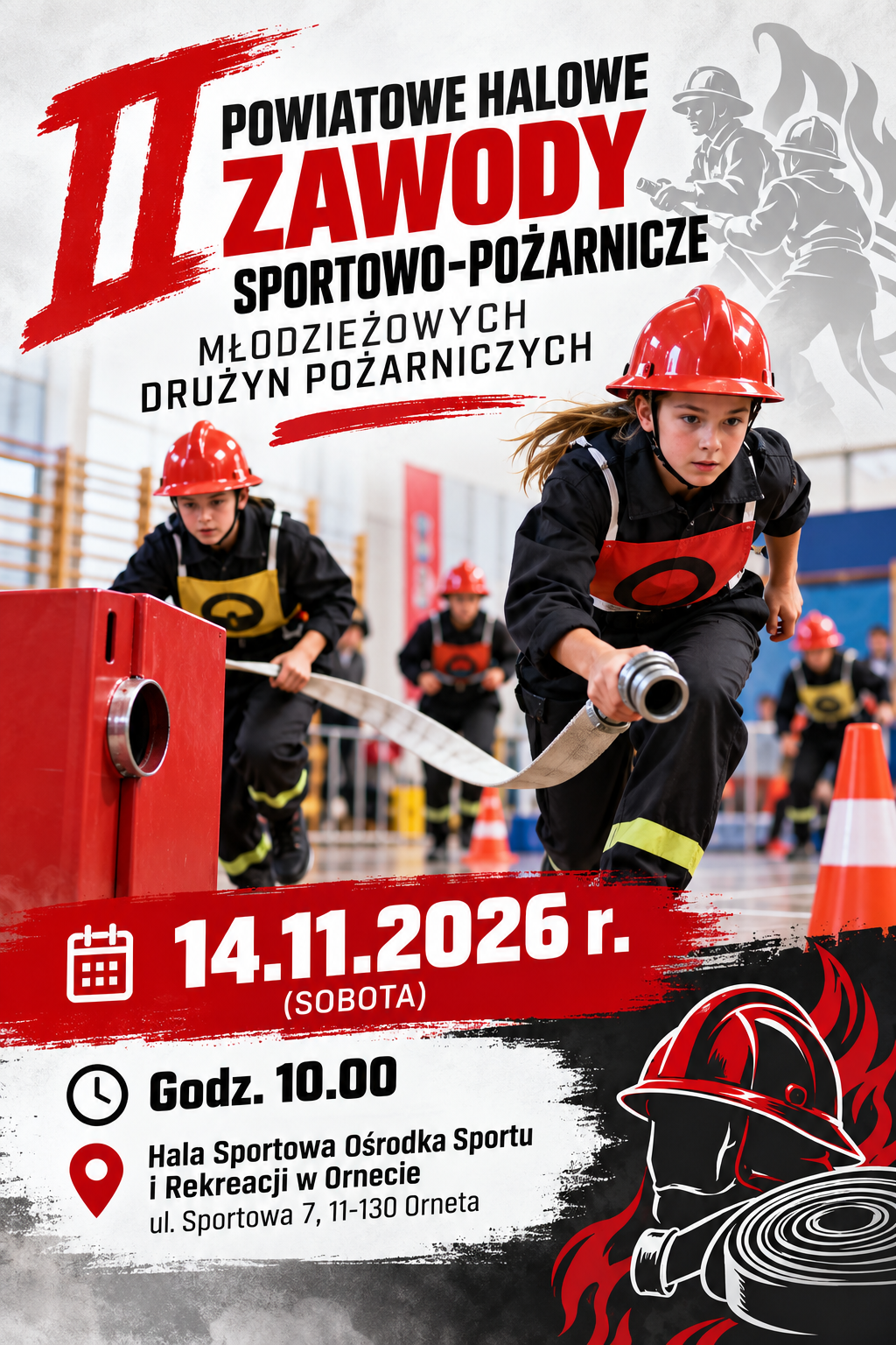 Powiatowe Halowe Zawody Sportowo-Pożarnicze MDP - grafika