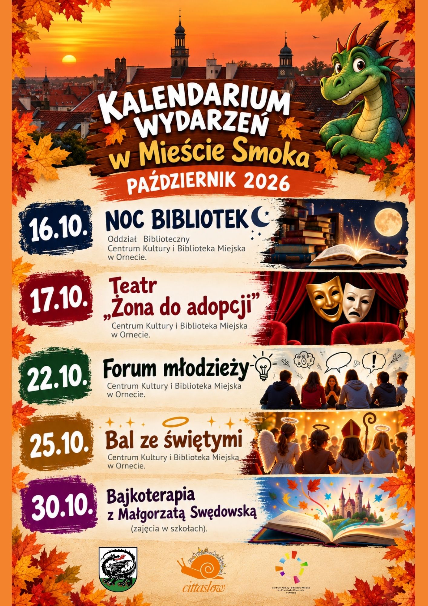 Kalendarium wydarzeń październik 2026