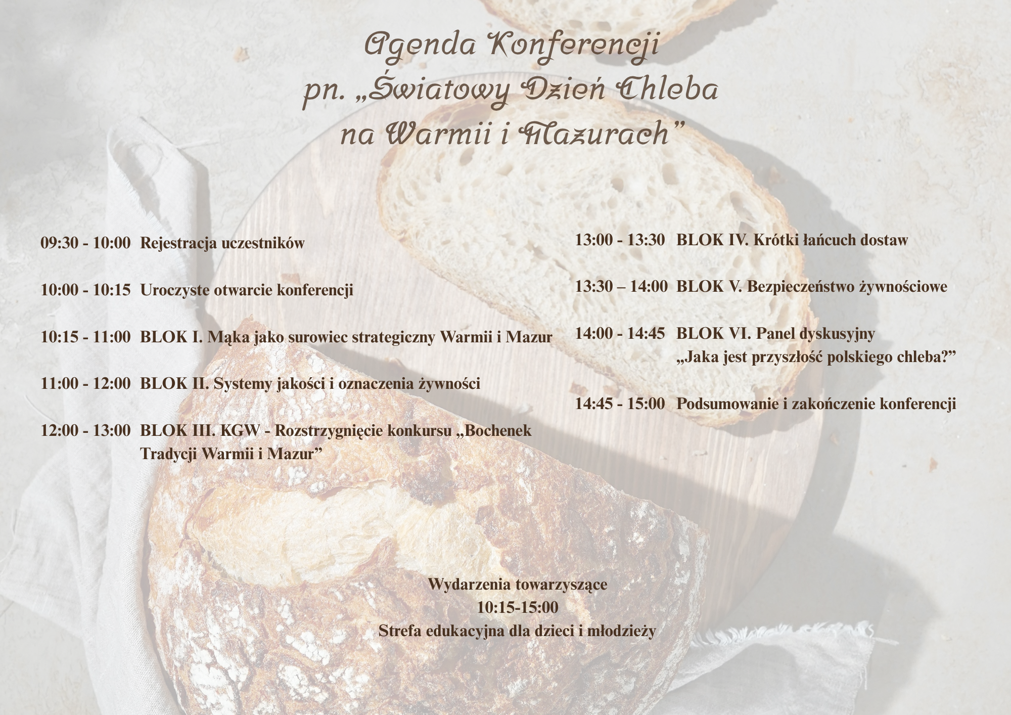 Agenda Konferencji