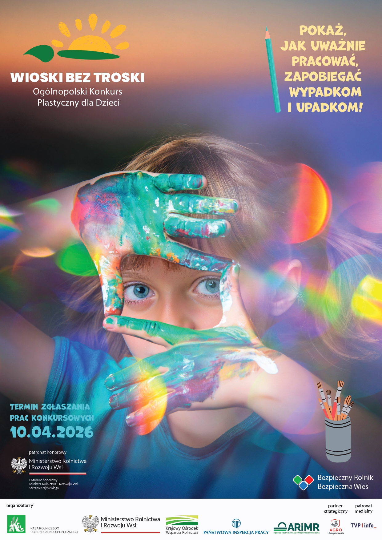 Plakat - Konkurs plastyczny - Wioski bez troski